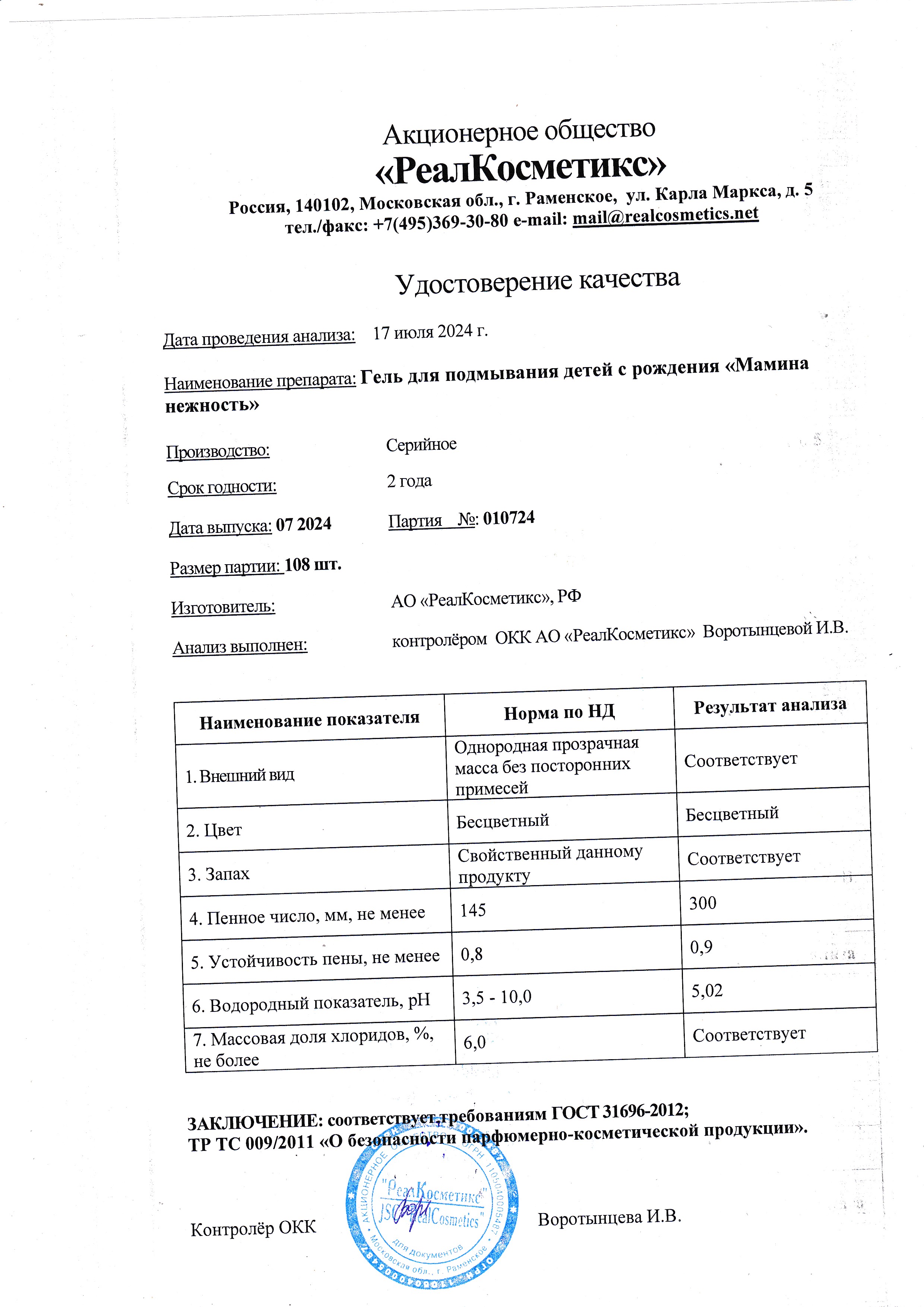 Паспорт №072024